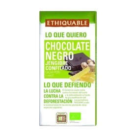 Chocolate preto bio com gengibre confitado - Etiquable