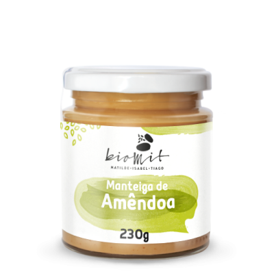 TOASTED ALMOND BUTTER WITHOUT SKIN – 230g - BIOMIT VEGAN