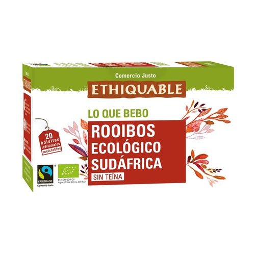 Chá rooibos bio de comércio justo 20 saquetas individuais - Ethiquable