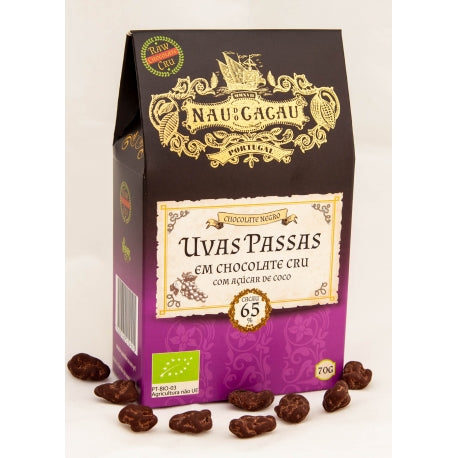 Raisins in Organic Raw Dark Chocolate with Coconut Sugar