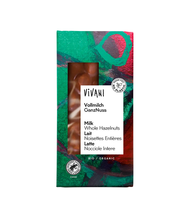 MILK CHOCOLATE WITH WHOLE HAZELNUTS – VIVAN